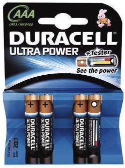 PILES LR03 AAA 1.5V DURACELL ULTRA POWER par 4