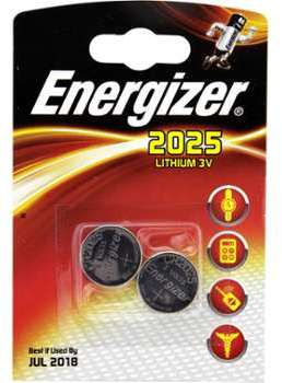 Piles lithium CR2025 3V Energizer - le paquet de 2 Piles lithium CR2025 3V Energizer