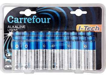 Piles I-Tech Alkaline LR6 AA 1 5 V Carrefour - le paquet Piles I-Tech Alkaline LR6