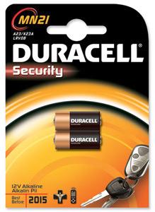 Pile 23A - MN21 - ALCALINE - 12V - DURACELL par 2