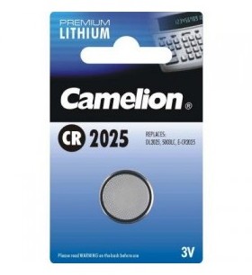 Camelion Lithium pile bouton, CR2025 / DL2025 / 50