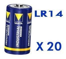 Piles industriel LR14 Lot de 20