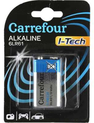Piles 6LR61 9 Volts Carrefour - la pile Piles 6LR61 9 Volts Carrefour