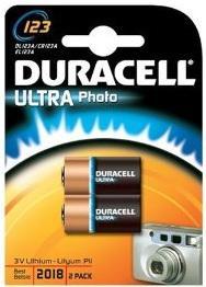 Pile photo CR123 par 2 - 3V - DURACELL Ultra Photo