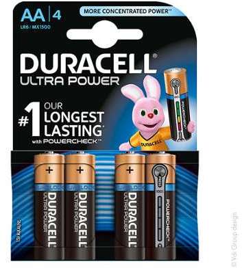 Pile alcaline blister x4 Duracell Ultra Power LR6