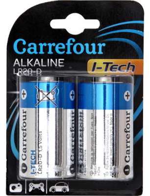 Piles I-Tech Alkaline LR20 D 1 5 V Carrefour - les Piles I-Tech Alkaline LR20