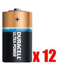 Mega pack de 12 piles type D Ultra Power Duracell