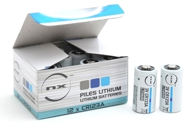 Pack 12 piles lithium CR123A 3V