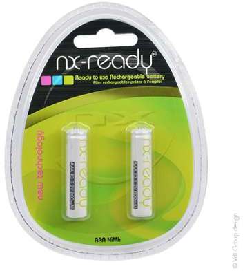 Accus Nimh blister x2 AAA NX READY 1.2V 800mAh