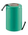 Accu Industriel SubC 1.2V Ni-Cd 1700mAh avec patte