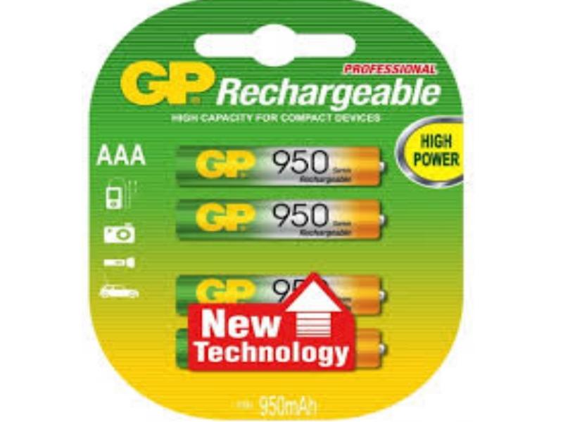 Accu AAA NiMH - 950 mAh - par 4 - GP