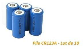 Pile CR123A - Lot de 10