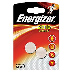Pile bouton Energizer Lithium CR2016 2 /Paquet