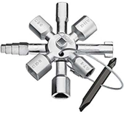Clé universelle TWIN KEY pour armoires Knipex 00