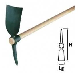 LEBORGNE - Pioche cantonnier douille ronde 2kg san