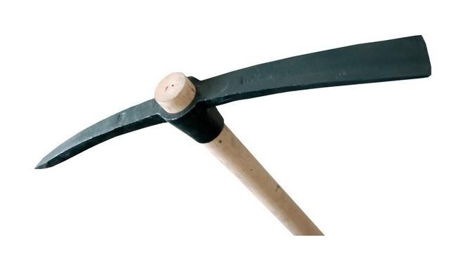 Pioche de chantier manche bois - DIRECT MAT Pioche de chantier manche