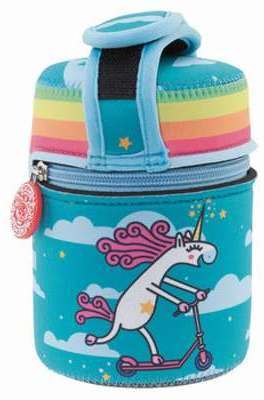 Lunch Box isotherme inox avec housse turquoise Licorne Lunch Box isotherme inox avec