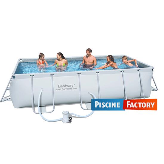 Piscine BESTWAY Tubulaire Rectangulaire - 4.04 x 2