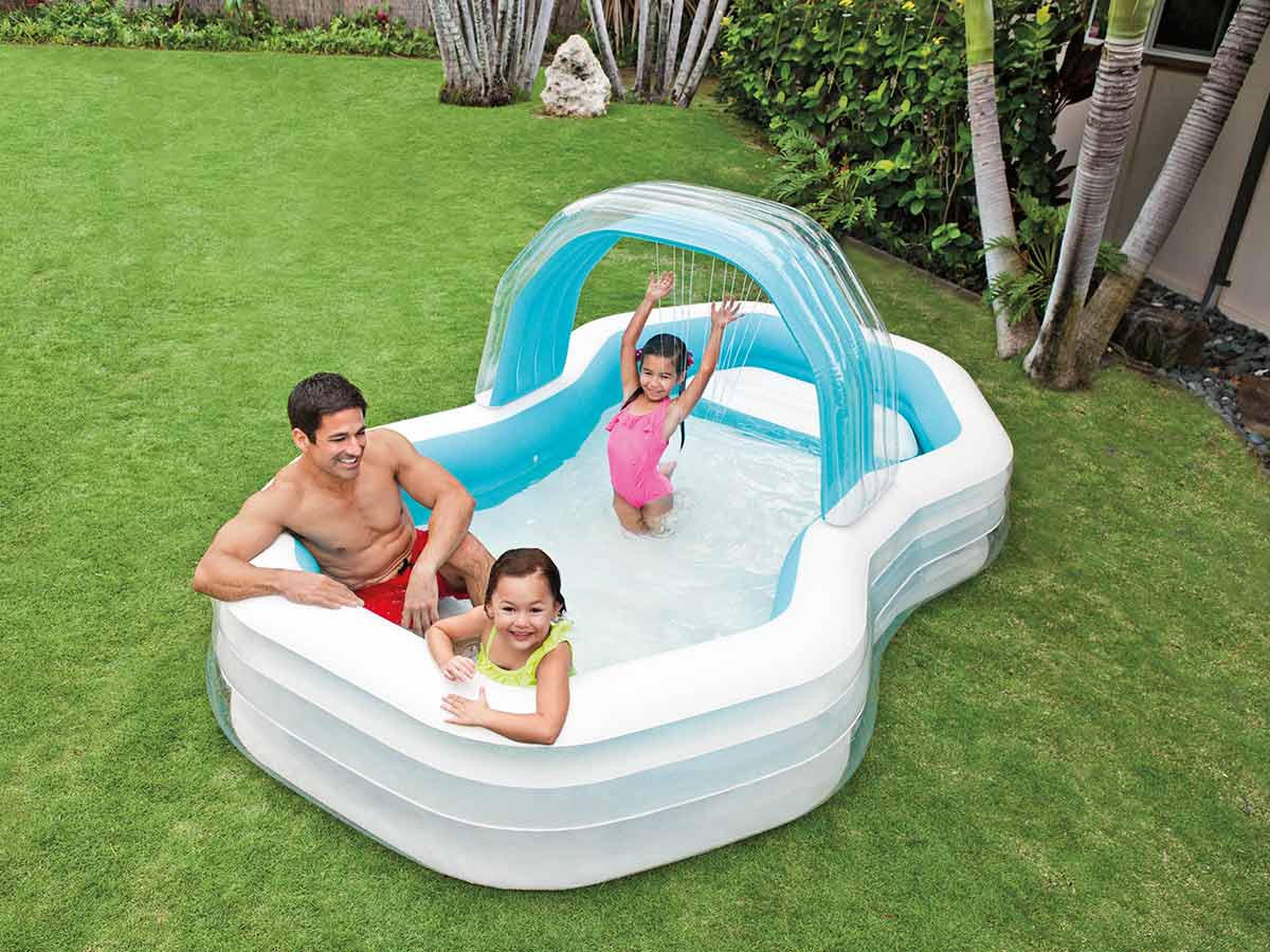 Piscine gonflable Octo + ombrelle amovible