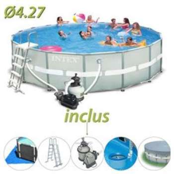 Piscine tubulaire Ultra Frame Intex 4 27 x 1 22 m Piscine tubulaire Ultra Frame