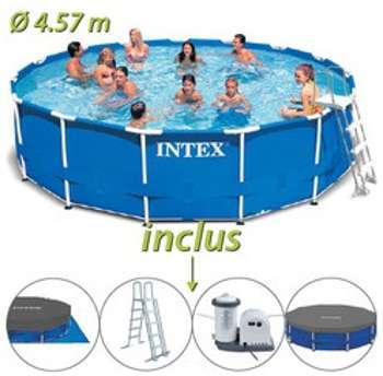 Piscine tubulaire Metal Frame Intex ronde 4 57 x 1 Piscine tubulaire Metal Frame