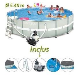 Piscine tubulaire Ultra Frame Intex Ø 5.49 x 1.32