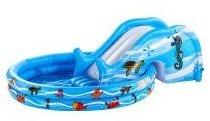 Pataugeoire enfant 2 boudins avec toboggan
