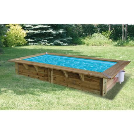 Piscine bois rectangulaire 200x350cm AZURA toute Ã