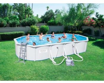 Piscine acier ovale - 7.40 x 3.60 x 1.20 m