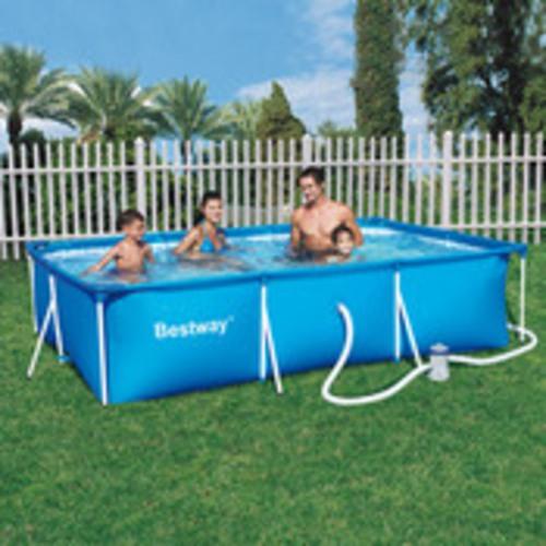 Piscine tubulaire rectangulaire + filtre + 300x201
