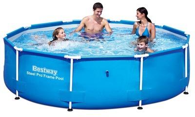 Bestway Piscine gonflable ronde Steel Pro avec cad