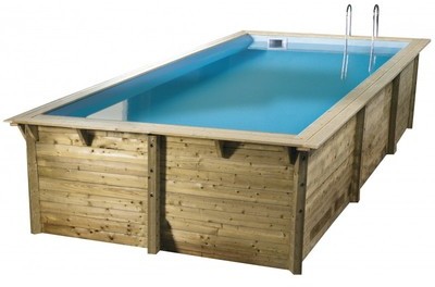 Piscine bois rectangulaire 300x555cm SUNWATER tout