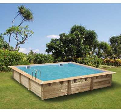 Piscine bois Linea 5,00 x 5,00 x h1,40m Coloris du