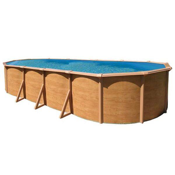 Piscine hors sol métal aspect bois TRIGANO Colorad