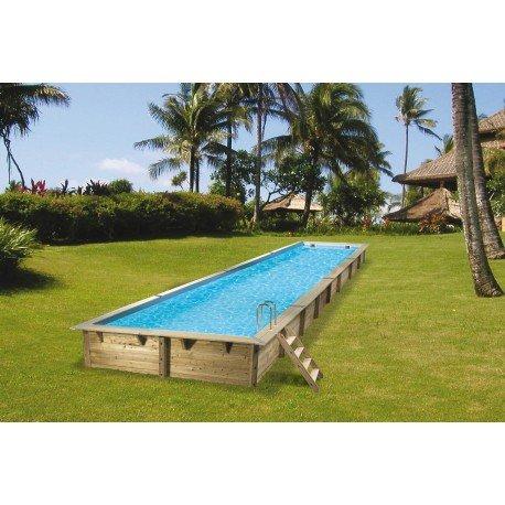 Piscine bois Linéa 350 x 1550 cm - H155 cm - Ubbin