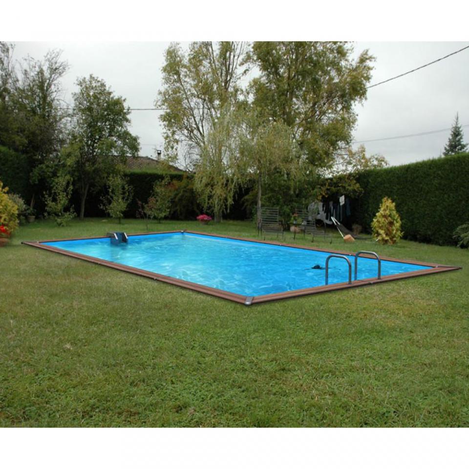 Piscine rectangulaire hors-sol bois 680x370x147cm