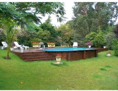 Piscine hors sol bois Octo allongée 400x610cm OCEA