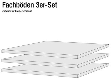 Tablette 60 cm (lot de 3) - Pour profondeur darmo