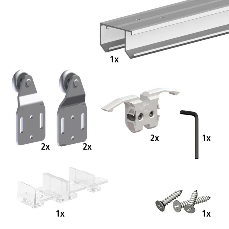 Système coulissant SLIDUP 110 pour 2 portes de pl
