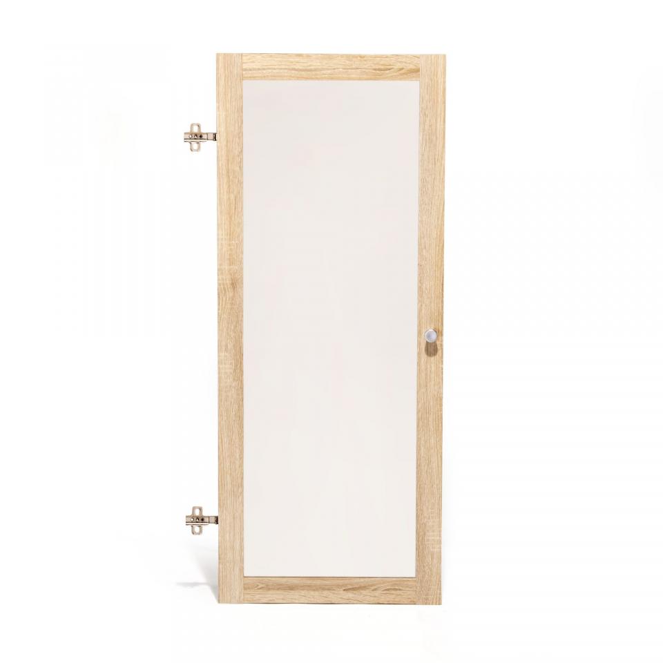 Porte vitrée coloris chêne clair Beige