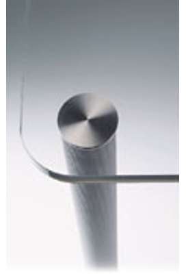 Pied de table en aluminium cannelé pour plateau en