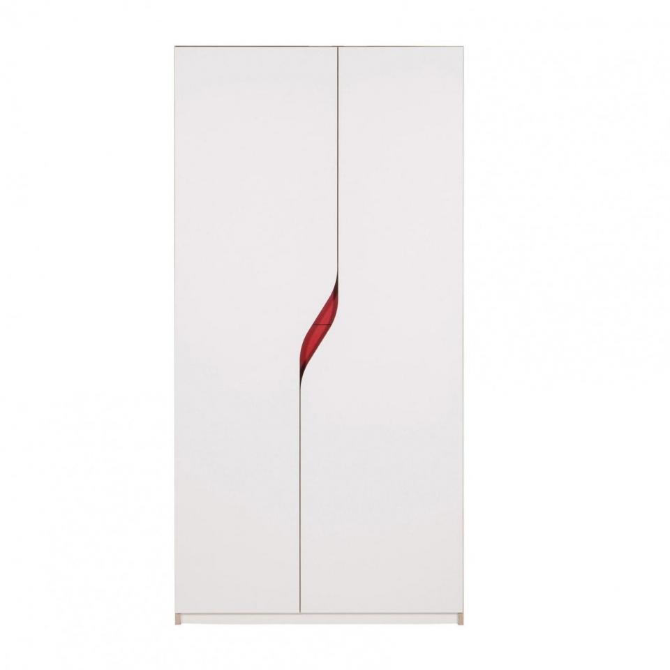 Plane - Armoire type 3 - blanc/rouge/3x tiroir rou