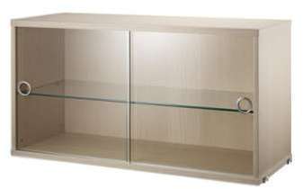 String système - Vitrine - frêne nature PxHxP 78x42x30cm String système - Vitrine -
