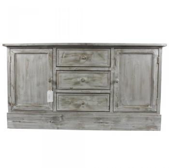 MEUBLE BAS RANGEMENT BOIS CESURE BLANC 3 TIROIRS 119x38x64 MEUBLE BAS RANGEMENT BOIS