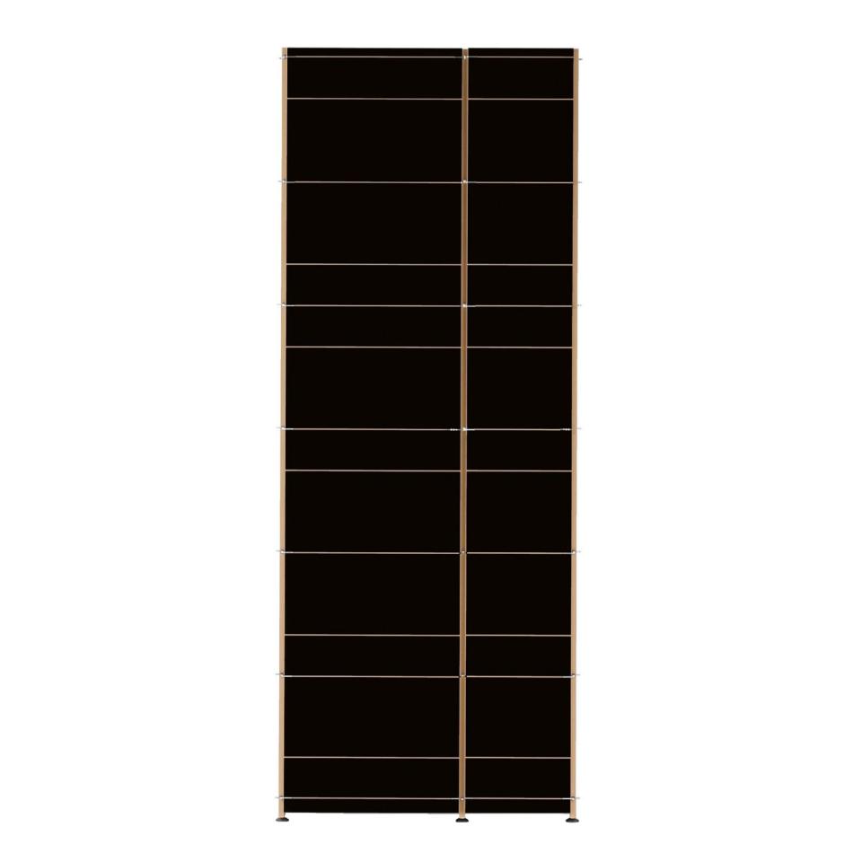 Moormann K1 - Armoire - noir/avec un tringle à vêt