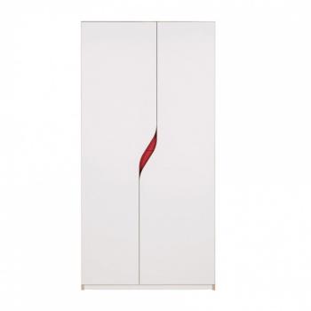 Plane - Armoire type 2 - blanc rouge tomate RAL 3013 Plane - Armoire type 2 - blanc