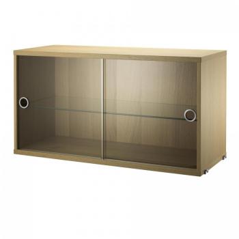 String système - Vitrine - chêne nature PxHxP 78x42x30cm String système - Vitrine -