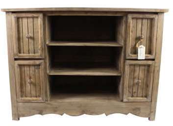 MEUBLE BAS RANGEMENT BOIS 4 TIROIRS 102x45x75cm MEUBLE BAS RANGEMENT BOIS