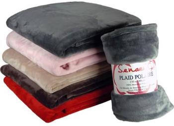 Plaid Polaire Microfibre Uni 150x180 cm