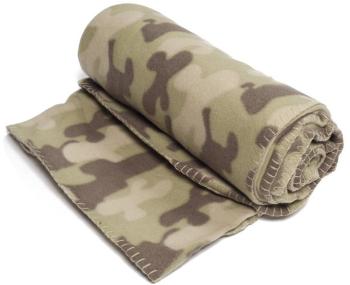 Plaid polaire kaki avec sac 130x170cm CAMOUFLAGE Plaid polaire kaki avec sac